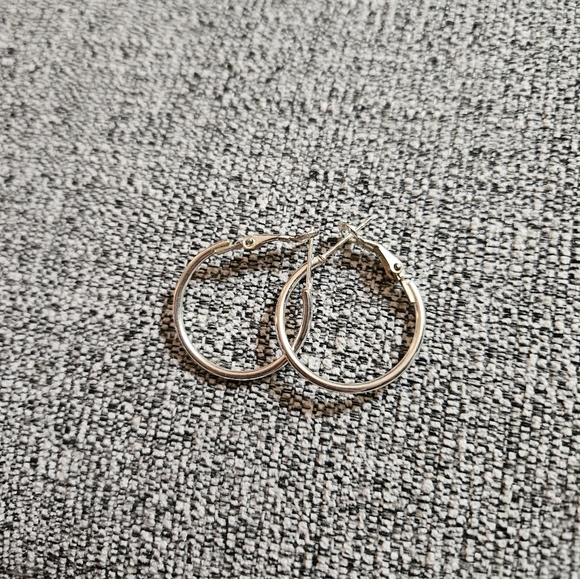 Silver Hoops - Picture 2 of 2